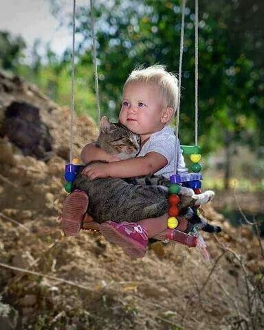 adorable kids with animals